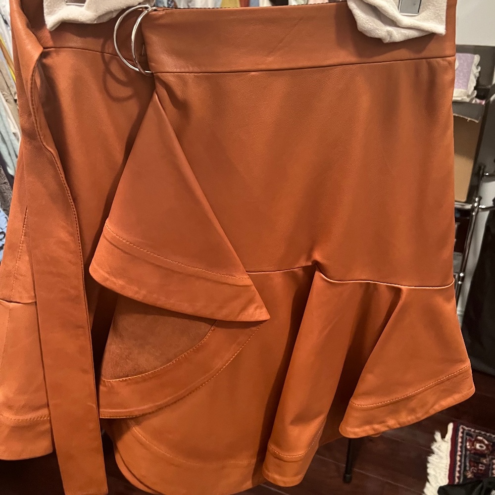 A.L.C. Leather skirt